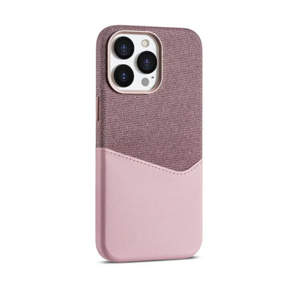 Velvet Canvas - Card Holder MagSafe Leather iPhone Case