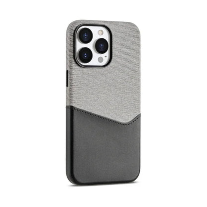 Velvet Canvas - Card Holder MagSafe Leather iPhone Case