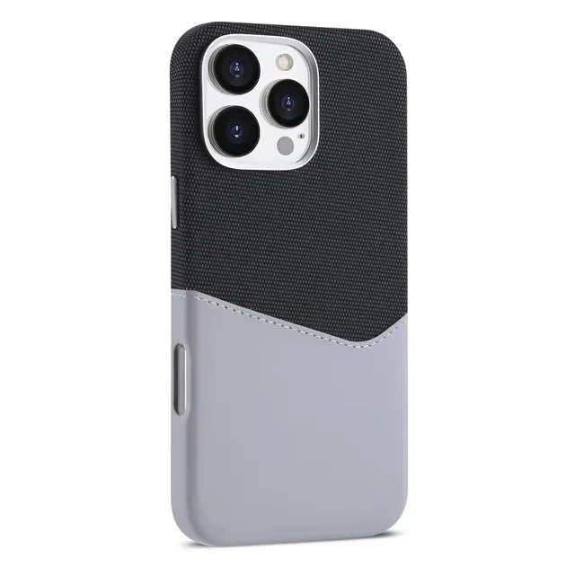 Velvet Canvas - Card Holder MagSafe Leather iPhone Case