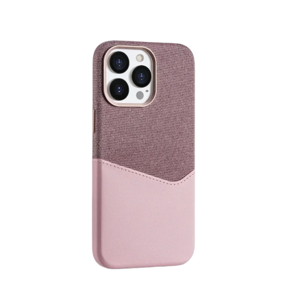 Velvet Canvas - Card Holder MagSafe Leather iPhone Case